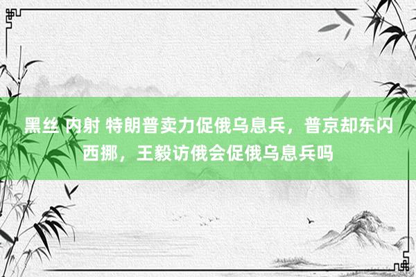 黑丝 内射 特朗普卖力促俄乌息兵，普京却东闪西挪，王毅访俄会促俄乌息兵吗