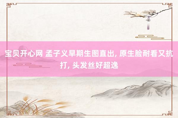 宝贝开心网 孟子义早期生图直出， 原生脸耐看又抗打， 头发丝好超逸